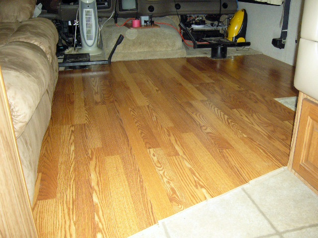 New floor installed, but no new trim, yet.