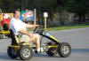 Larry on the pedal cart - Lake George Escape, NY