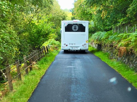 One-lane track to Inverness