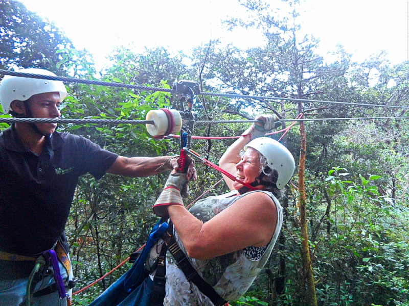 Connie on the Zip Line