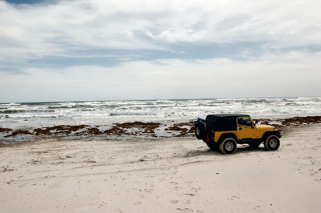 The surf on Mustang Island.
