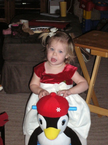 Granddaughter Kaylee on Christmas 2007