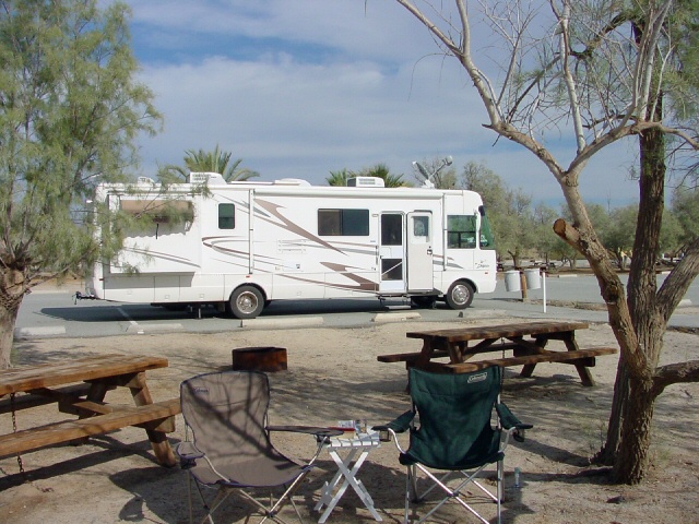 Camping at Salton Sea, CA